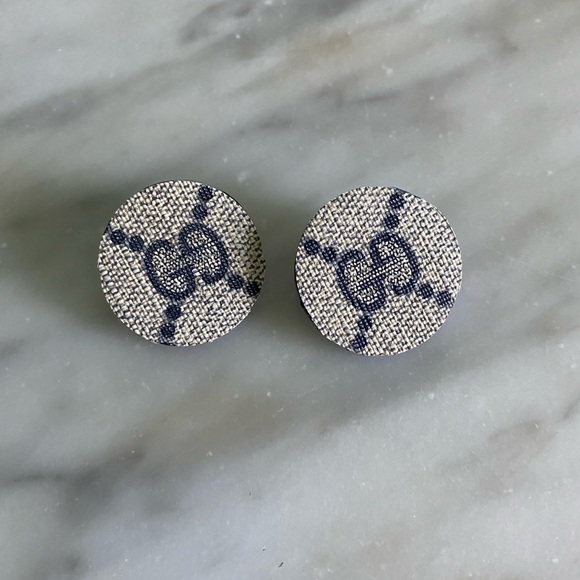 Gucci Gray and Blue Patterned Earrings - Picture 1 of 3